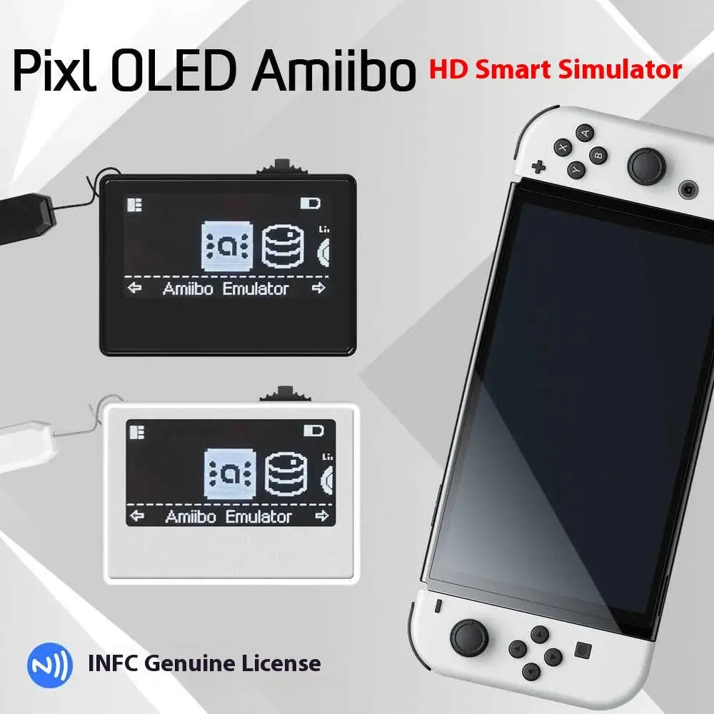 iNFC Pixl Amiibo Emulator OLED HD Intelligent Simulator For Nintendo Switch Customized Simple Pixel Style System + Piano Paint NewGen Gadgets