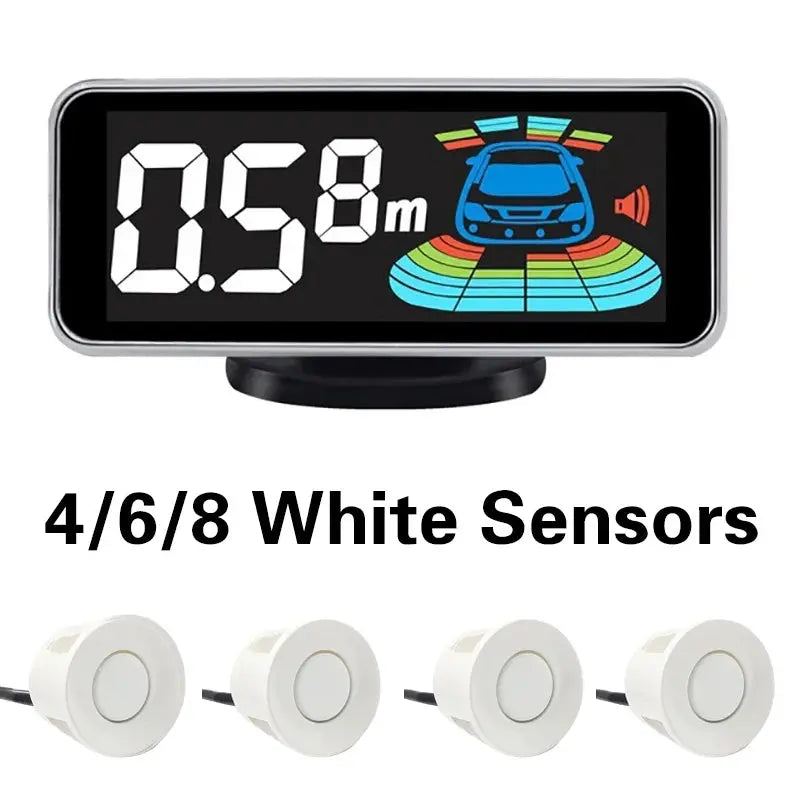 Multiple Radar Parking Sensor Kit Backlight Parktronic LED Display System Backup Monitor Detector Assistant NewGen Gadgets