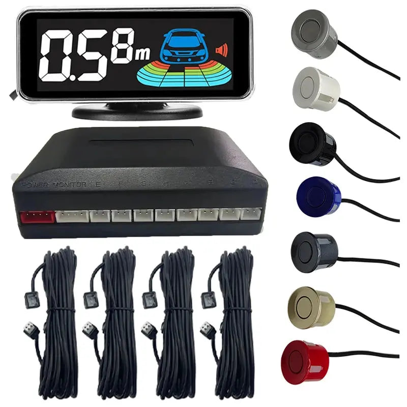 Multiple Radar Parking Sensor Kit Backlight Parktronic LED Display System Backup Monitor Detector Assistant NewGen Gadgets