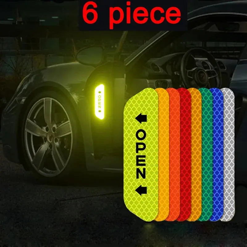 6 Piece Car Reflective Strips Warning Stickers For Lada granta vesta kalina priora niva xray largus Opel Astra H G J zafira NewGen Gadgets