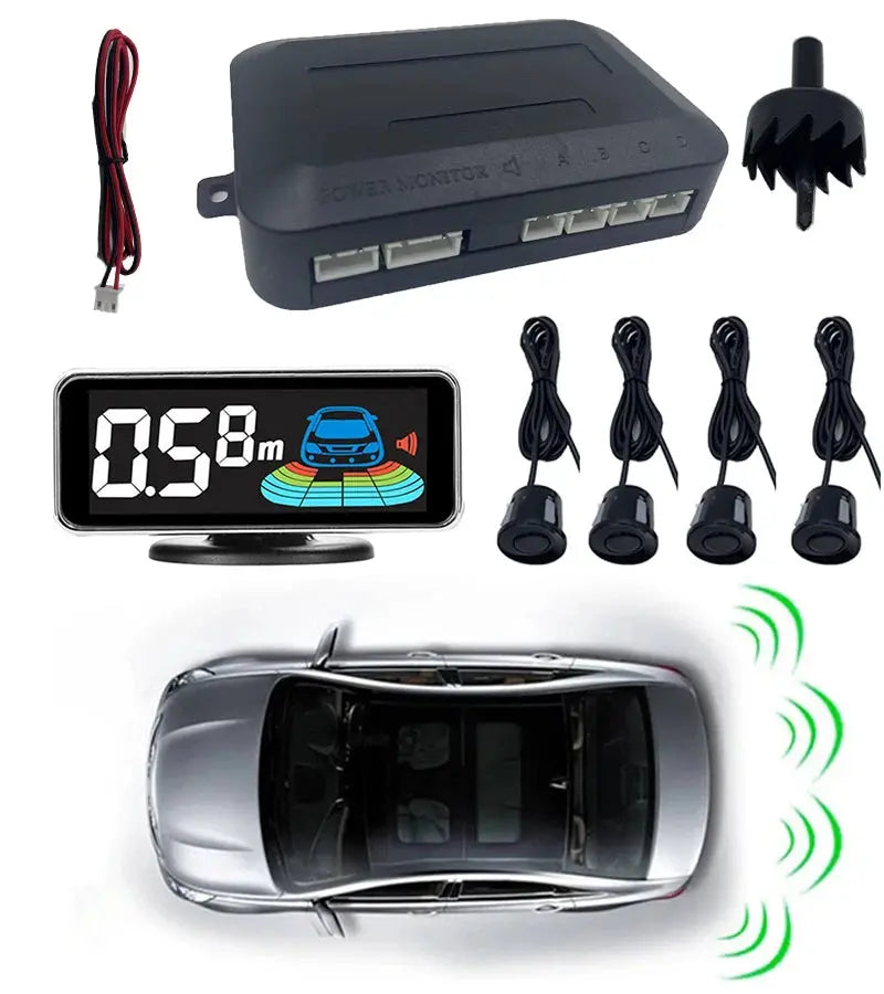 Multiple Radar Parking Sensor Kit Backlight Parktronic LED Display System Backup Monitor Detector Assistant NewGen Gadgets