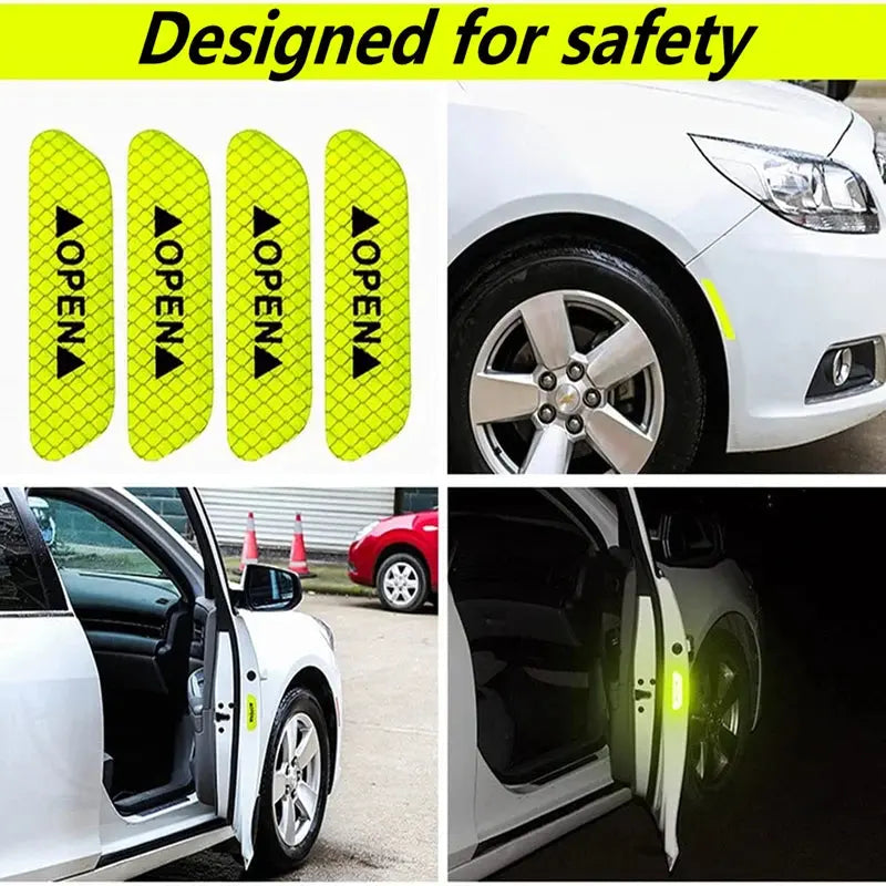 6 Piece Car Reflective Strips Warning Stickers For Lada granta vesta kalina priora niva xray largus Opel Astra H G J zafira NewGen Gadgets