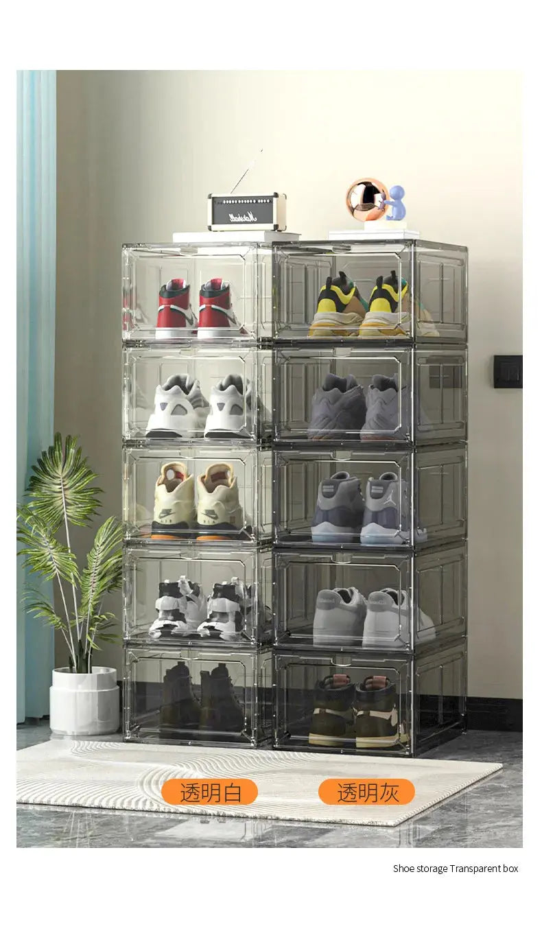 Six sided fully hard transparent shoe box storage plastic box AJ shoe storage box anti oxidation box home shoe display box NewGen Gadgets