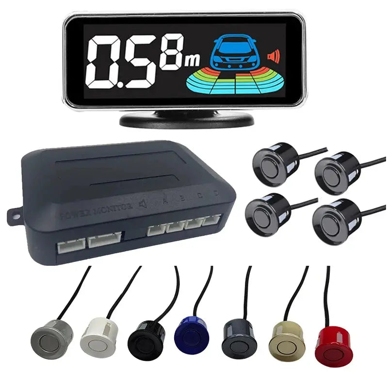 Multiple Radar Parking Sensor Kit Backlight Parktronic LED Display System Backup Monitor Detector Assistant NewGen Gadgets