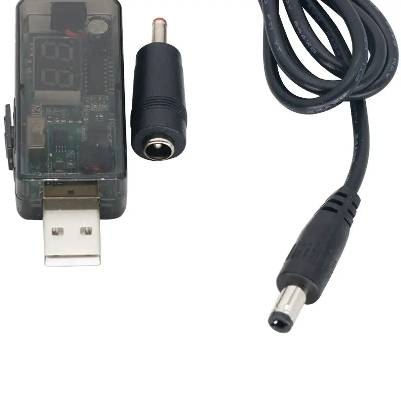 USB Boost Converter DC 5V to 9V 12V USB Step-up Converter Cable + 3.5x1.35mm Connecter For Power Supply/Charger/Power Converter NewGen Gadgets