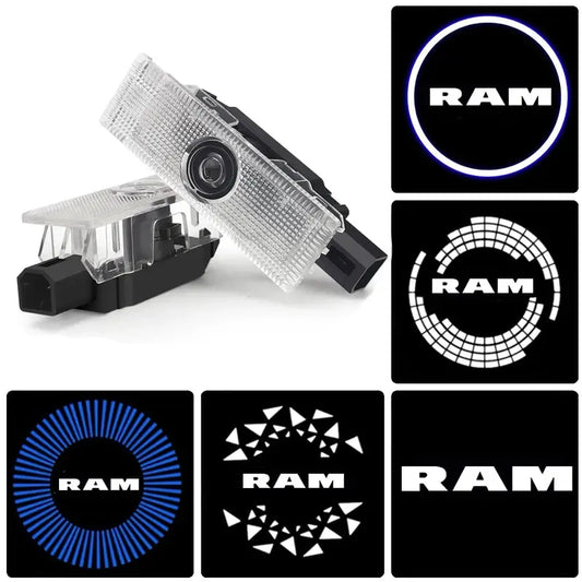 2Pcs LED for Dodge Ram Car Welcome Door Lights Signal Lamps Laser Projector Badge Accessories NewGen Gadgets