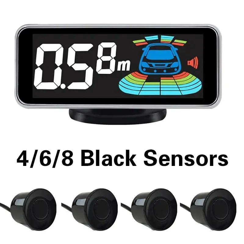 Multiple Radar Parking Sensor Kit Backlight Parktronic LED Display System Backup Monitor Detector Assistant NewGen Gadgets