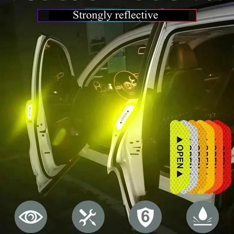 6 Piece Car Reflective Strips Warning Stickers For Lada granta vesta kalina priora niva xray largus Opel Astra H G J zafira NewGen Gadgets