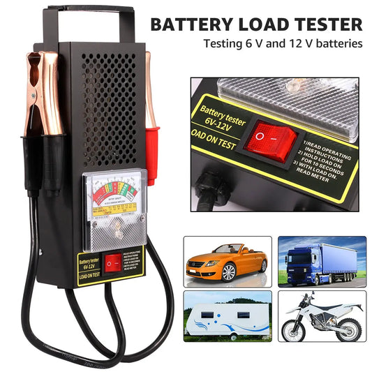 Car Battery Load Tester 6V-12V 100Amp Automotive Battery Load Checker 1000 CCA Max Portable Battery Charging System for Truck RV NewGen Gadgets