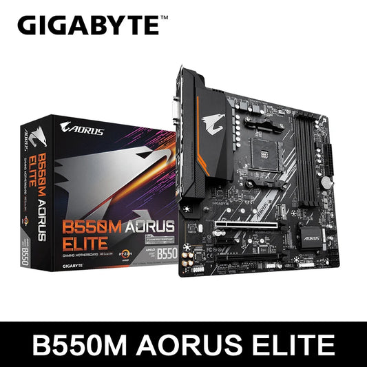 GIGABYTE New B550M AORUS ELITE Motherboard Micro-ATX Socket AM4 For Ryzen 5000 4000 3000 Series CPU Dual Channel DDR4 SATA3 M.2