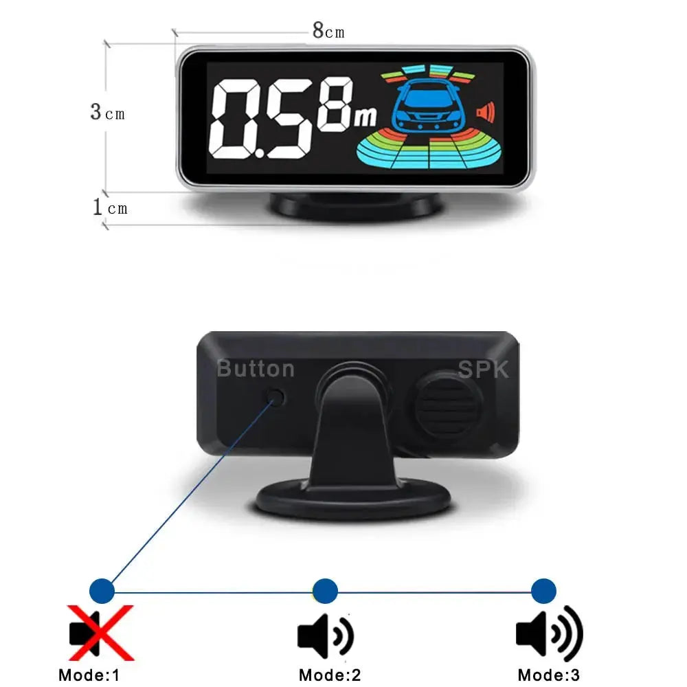 Multiple Radar Parking Sensor Kit Backlight Parktronic LED Display System Backup Monitor Detector Assistant NewGen Gadgets