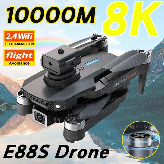 KBDFA 2025 E88 Professional Wide Angle RC Dron HD 4K Camera Mode Foldable Helicopter Aircraft Quadcopter Drone Kid Gift Toys NewGen Gadgets