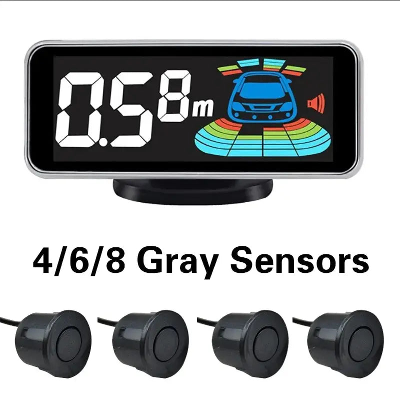 Multiple Radar Parking Sensor Kit Backlight Parktronic LED Display System Backup Monitor Detector Assistant NewGen Gadgets