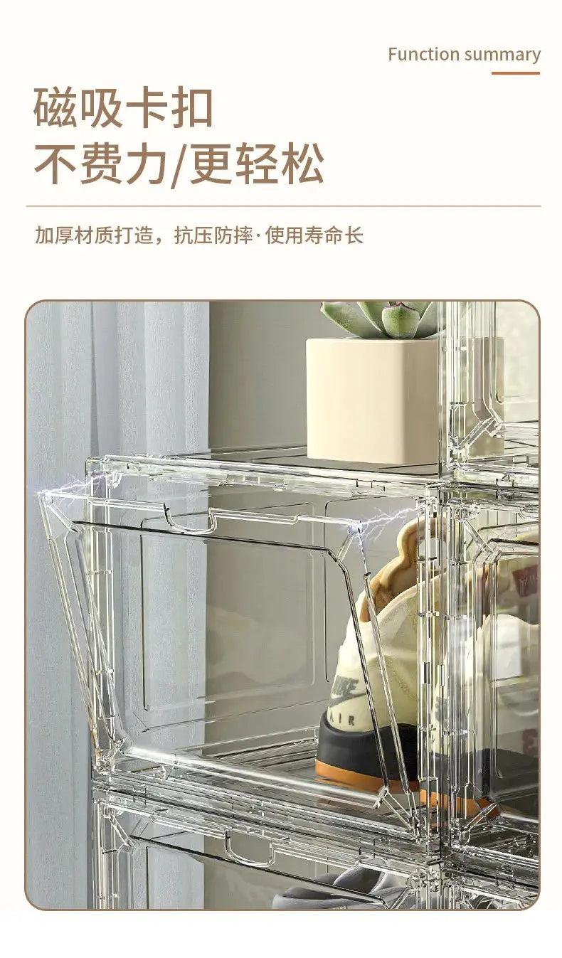 Six sided fully hard transparent shoe box storage plastic box AJ shoe storage box anti oxidation box home shoe display box NewGen Gadgets