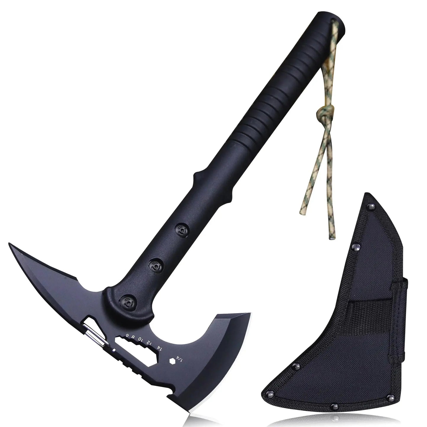 ABS handle Black 440 Outdoor tactical axe, jungle logging axe, outdoor camping self-defense rescue axe NewGen Gadgets