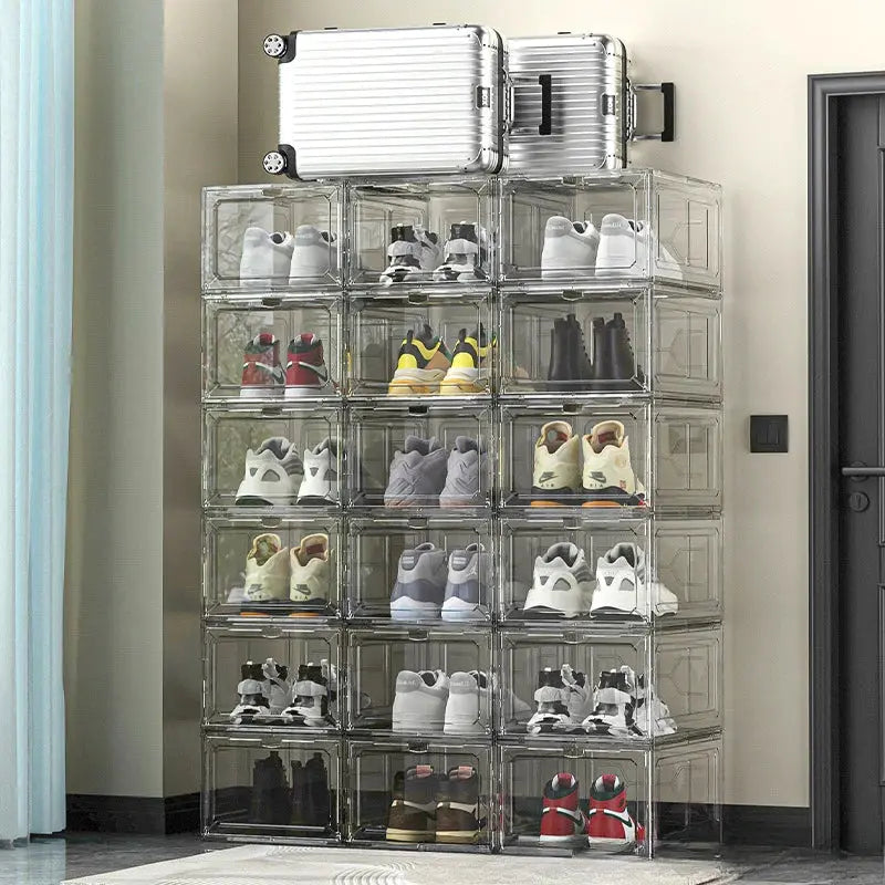 Six sided fully hard transparent shoe box storage plastic box AJ shoe storage box anti oxidation box home shoe display box NewGen Gadgets