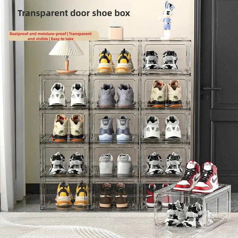 Six sided fully hard transparent shoe box storage plastic box AJ shoe storage box anti oxidation box home shoe display box NewGen Gadgets