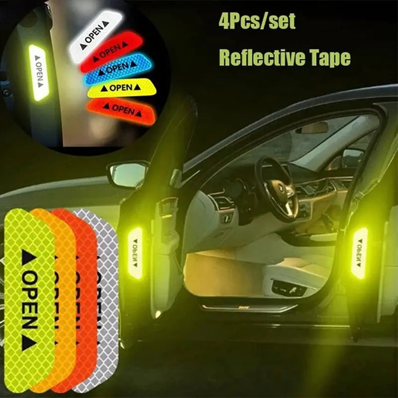 6 Piece Car Reflective Strips Warning Stickers For Lada granta vesta kalina priora niva xray largus Opel Astra H G J zafira NewGen Gadgets