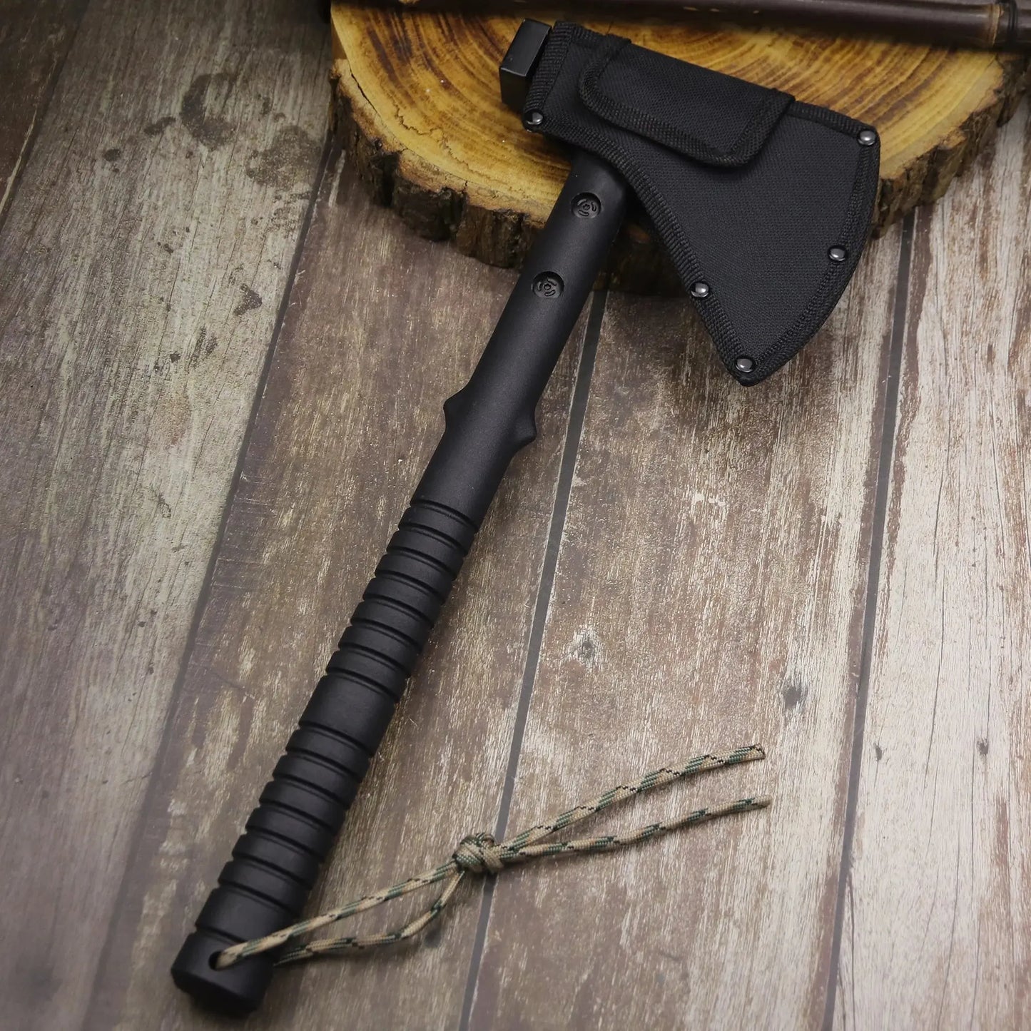 ABS handle Black 440 Outdoor tactical axe, jungle logging axe, outdoor camping self-defense rescue axe NewGen Gadgets