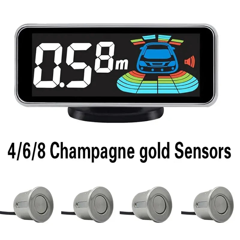 Multiple Radar Parking Sensor Kit Backlight Parktronic LED Display System Backup Monitor Detector Assistant NewGen Gadgets