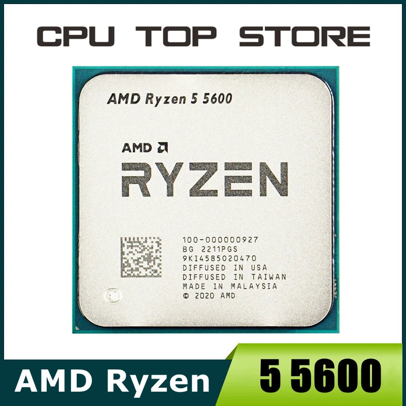 AMD Ryzen 5 R5 5600 3.5GHz 6-Core 12-Thread CPU Processor 65W L3=32M 100-000000927 LGA AM4