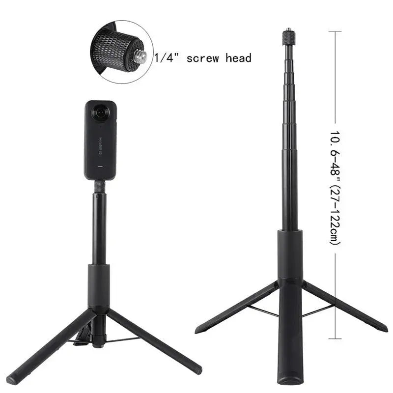 For Insta360 X4 2-in-1 Invisible Selfie Stick + Tripod Extendable For Insta360 X4 / X3 Ace Pro / Gopro 12 11 10 / DJI Action 4 3 NewGen Gadgets