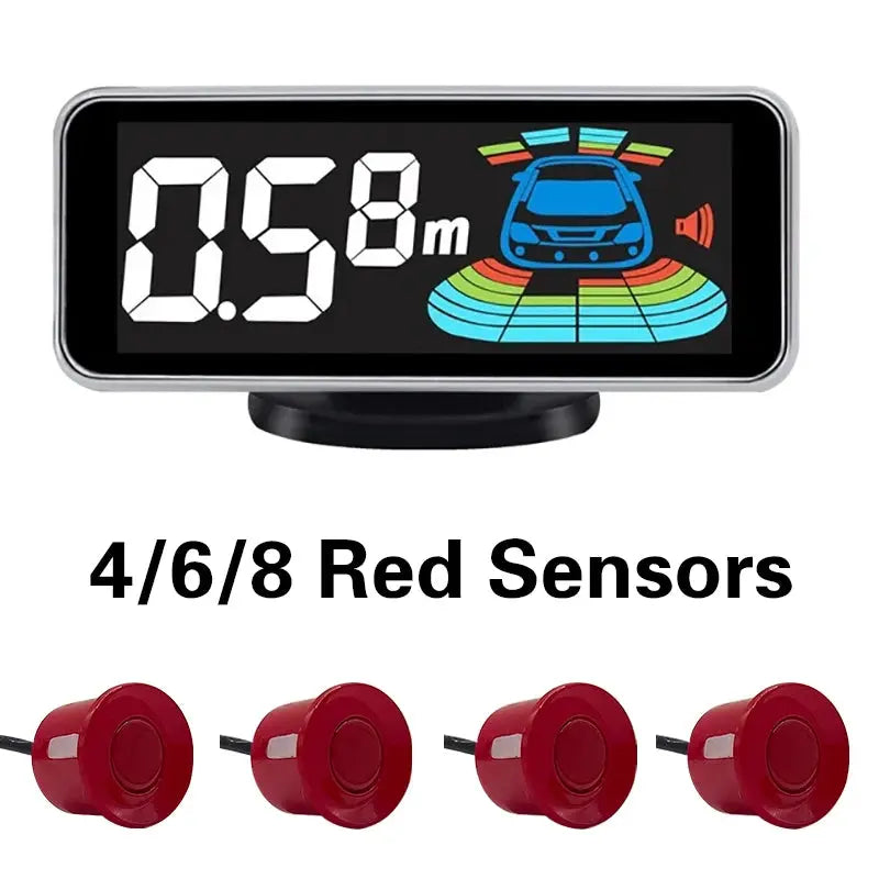 Multiple Radar Parking Sensor Kit Backlight Parktronic LED Display System Backup Monitor Detector Assistant NewGen Gadgets