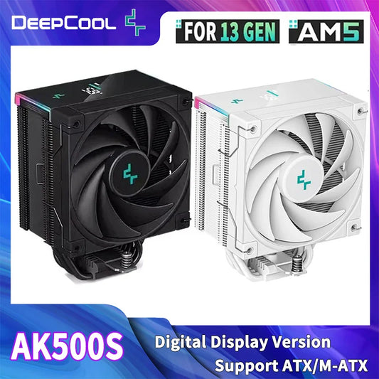 DeepCool AK500S Digital Display CPU Cooler 5 Heat pipes TDP 240W Cooling ATX PC Radiator For LGA1700/1200 115X AM4 AM5