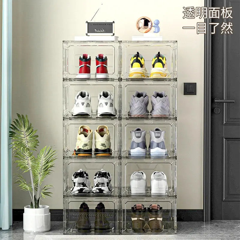 Six sided fully hard transparent shoe box storage plastic box AJ shoe storage box anti oxidation box home shoe display box NewGen Gadgets