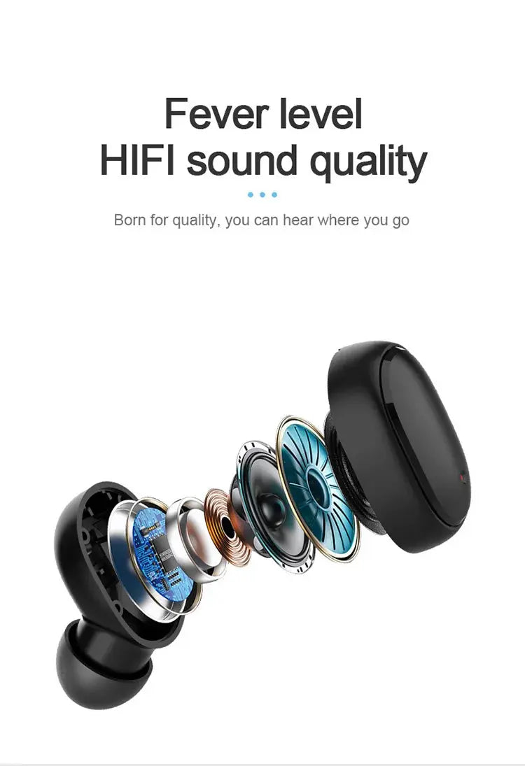 Original A6S TWS Headset Wireless Earphones Bluetooth Headphones Sport Stereo Fone Bluetooth Earbuds for Xiaomi Huawei iPhone NewGen Gadgets