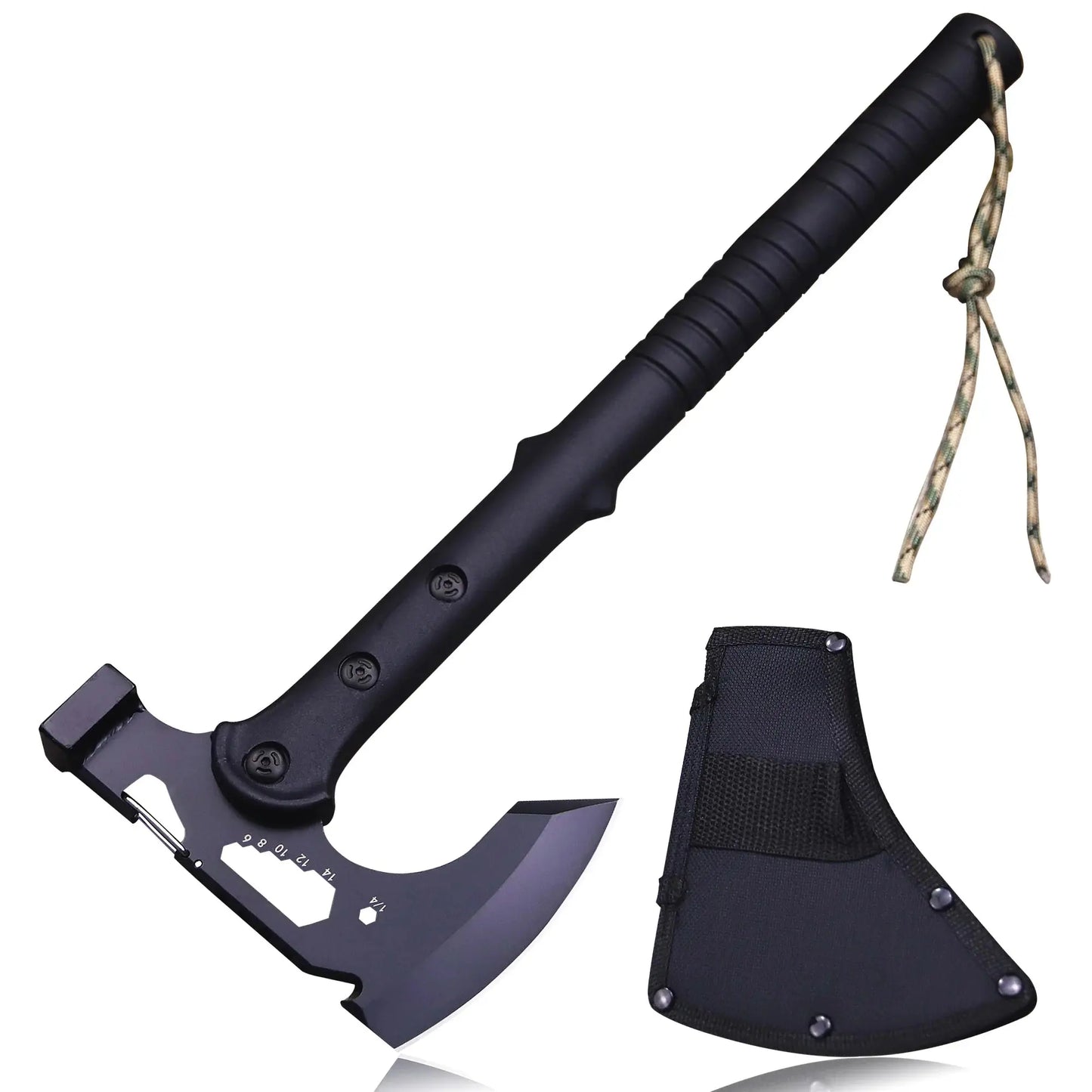 ABS handle Black 440 Outdoor tactical axe, jungle logging axe, outdoor camping self-defense rescue axe NewGen Gadgets